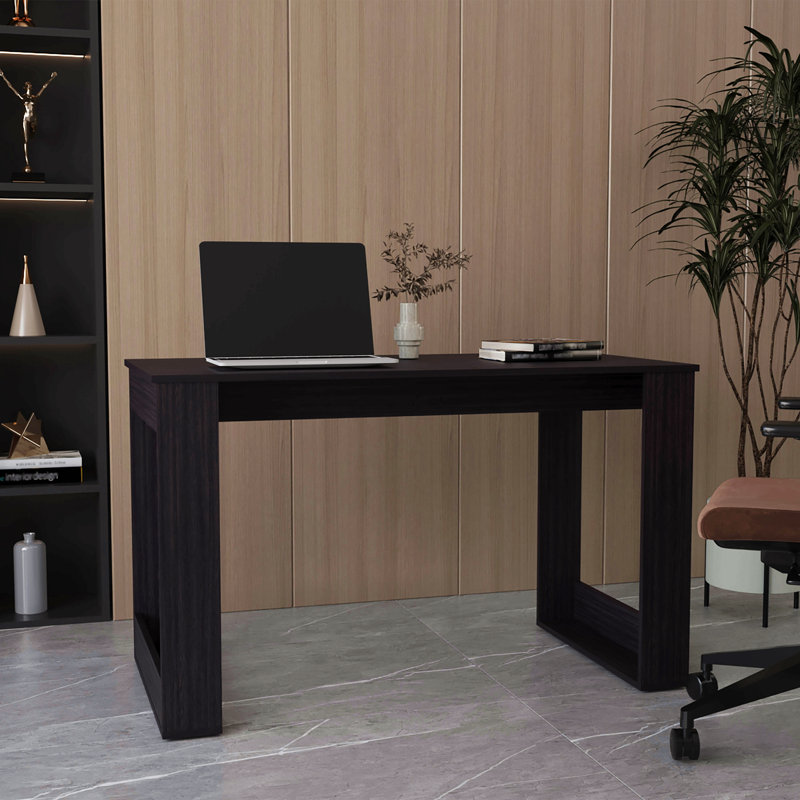 Writing Desk, Home Office, Home Computer Desk, Black, 28.7" H x 23.6" W x 47.2" D