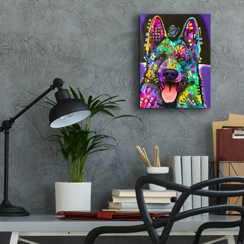 «Butterfly Shepherd» par Dean Russo Studios, art en verre acrylique, H 16 po x l 12 po x P 0,13 po