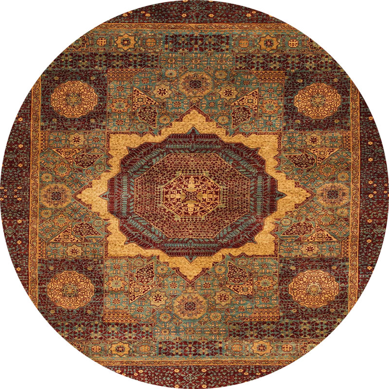 Abstract Indoor Rug, Round 4'