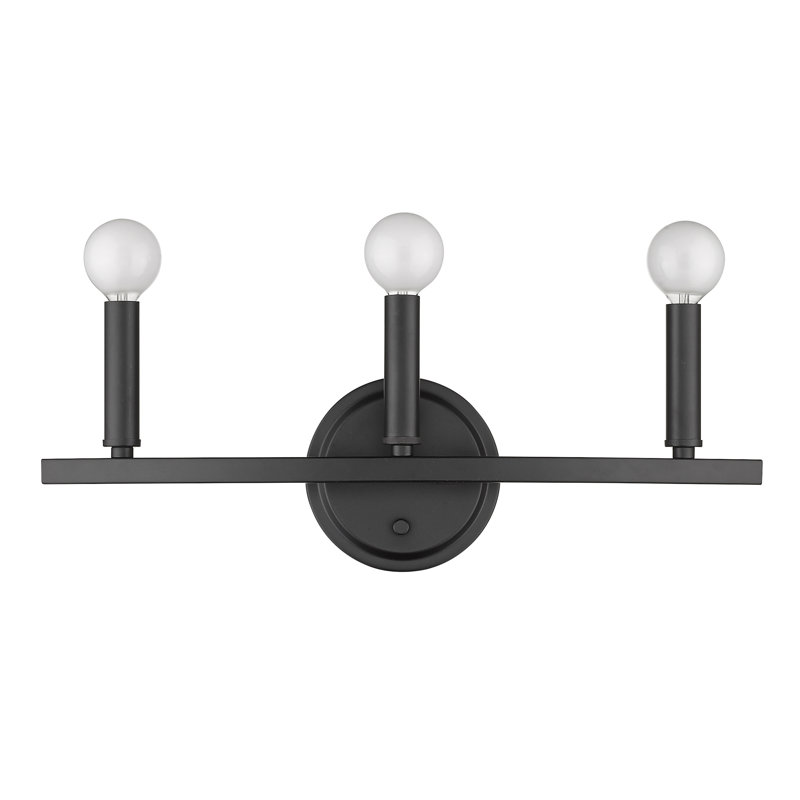 Sawyer 3 - Light Dimmable Vanity Light, Matte Black