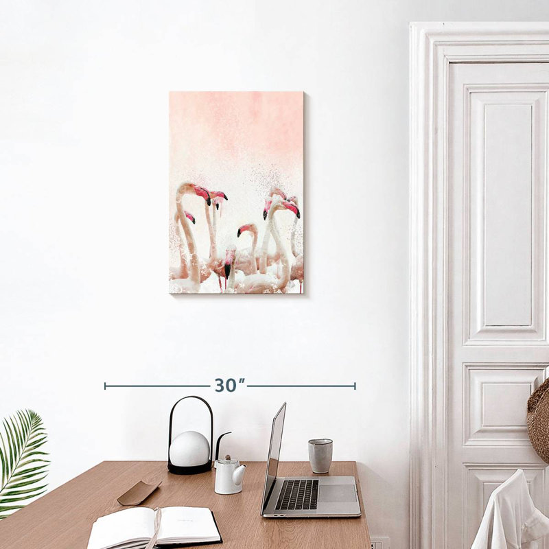 Flamant rose, H 24 po x l 16 po