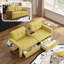 Canapé deux places avec tiroirs de rangement, tables d'appoint pliables et console porte-gobelets-731717269-731717270