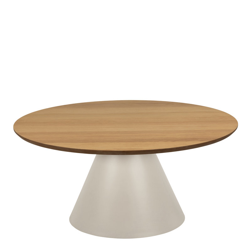 Balliet Coffee Table, Brown Top/Silver Base, 48 H x 45 W x 45 D cm