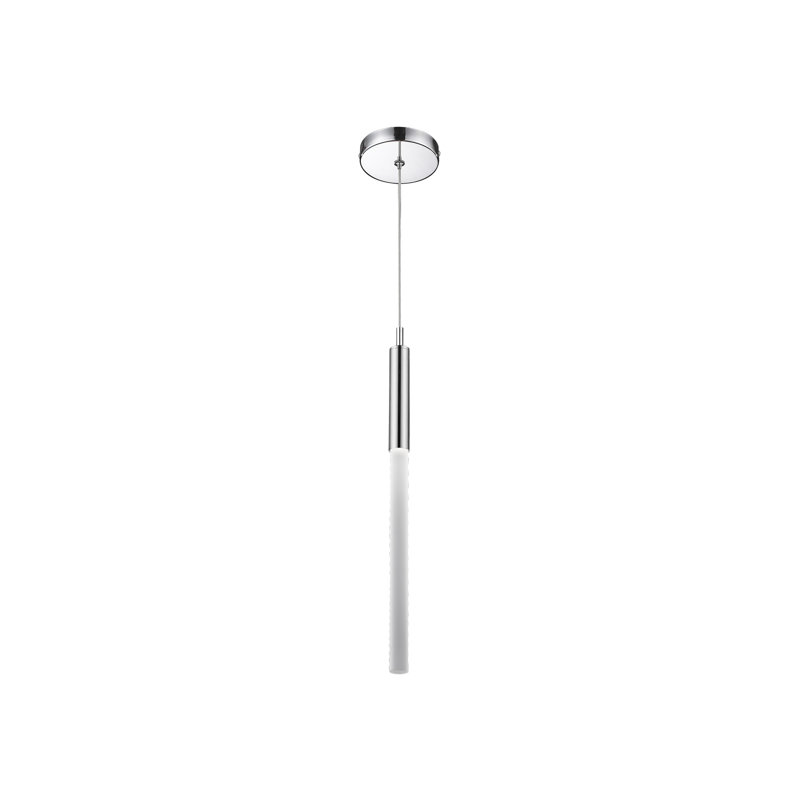 Mini-luminaire suspendu 1 lumière DEL Main St., Nickel poli