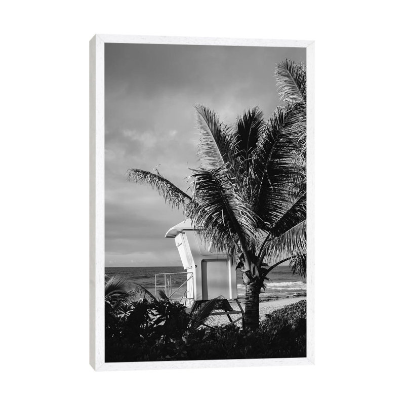 Hawaii Lifeguard Post II 1 Piece Wall Art on Canvas, 101.6cm H x 66.04cm W x 3.81cm D, White Framed