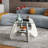 31.5" Glass Coffee Table for Living Room, 2-Tier Wood Accent Center Table with Open Storage-29619943