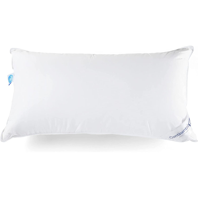 Wimborne Continental Bedding Premium White Goose Down Plush Pillow. Standard Size Plush, Queen