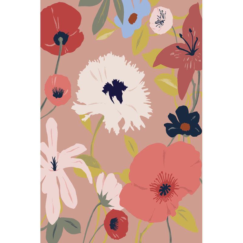 Merry Mallow II by Annie Warren - Painting Print, 30cm H x 20cm W, Black Floater Framed