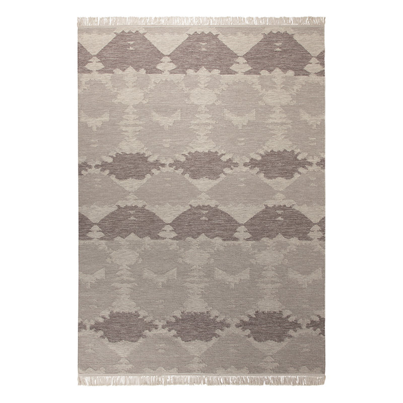 Denim Batik Hand Woven Wool Grey Rug, 130  x 190cm