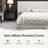 Upholstered Panel Bed with Oversized Headboard and Side Ledges-1365507509