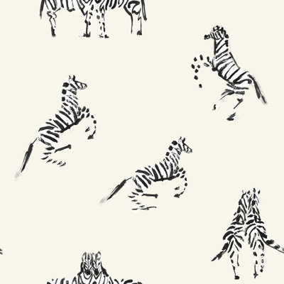 Zebras In Love Peel And Stick Wallpaper By
