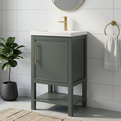 Ensemble de meuble-lavabo simple 32 po avec plateau en céramique Chrystalyn