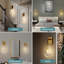 Ensemble de deux appliques murales, appliques murales en laiton et verre de pluie moderne-601855349