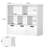 Bookcase with 3 Movable Drawers, Home office Cube Storage Unit, Toy Storage Organizer with 5 Open Cubbies, Multifunctional Floor Storage Chest, White