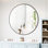42" Black Bathroom Wall Mirror - Metal Framed Round For Living Room, Bedroom 42 Inch Suitable Bedroom, Bathroom, Room Walls