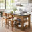 Jacindo Coastal Solid Wood Counter Stool with Rattan Backrest and Removable Padded Cushion-110215969