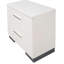 Modern White Nightstand With Legs - Spacious Bedroom Console Unit Drawers Versatile Accent Piece