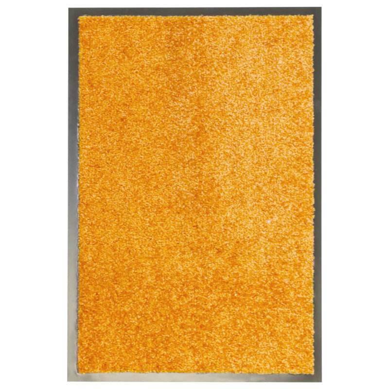 Deirore Non-Slip Indoor / Outdoor Doormat, 0.9cm H x 60cm W x 40cm L, Orange