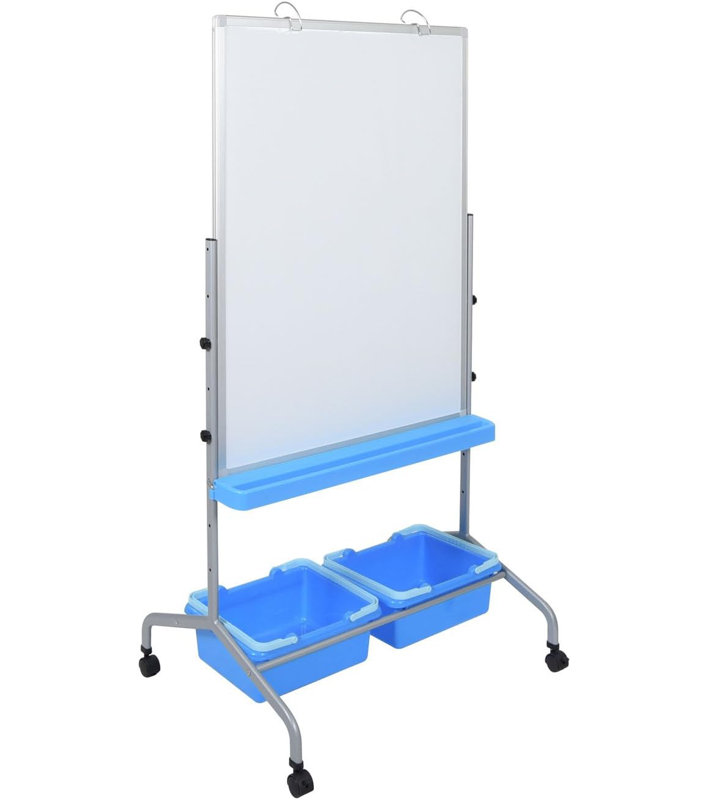 Luxor Yes Steel Freestanding Metal Whiteboard