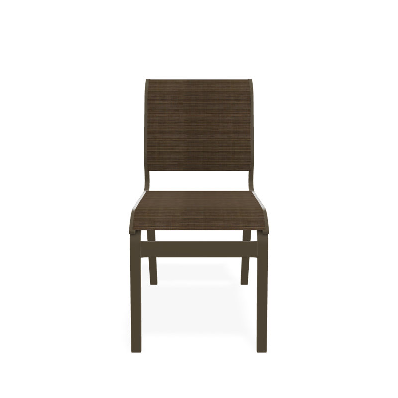 Aruba 1 Outdoor Dining Side Chair, Bark Performance, Textured Beachwood