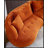 Orange Sectional Sofa With Removable Pillows