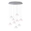 Luminaire suspendu sphère DEL 9 lumières Alvie-283022672