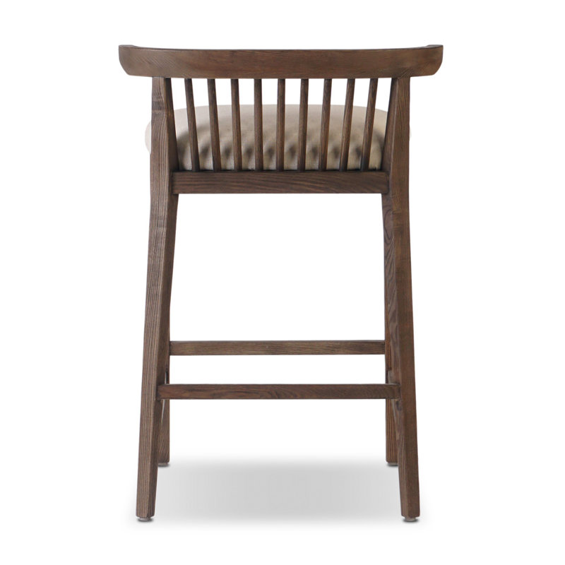Tullio Upholstered Stool with Solid Wood Frame