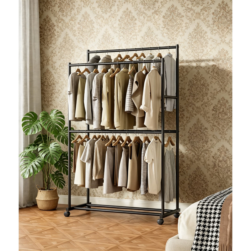 92 cm Rolling Clothes Rack