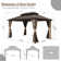 Galvanized Steel Patio Gazebo with Overhang Slope-design Double Roof