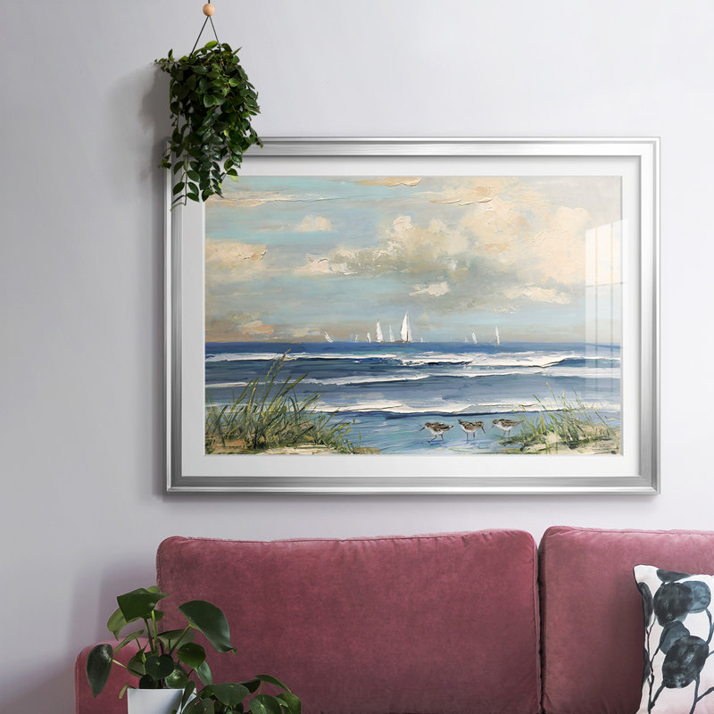 Ocean Regatta, reproduction d'art encadrée, Argent, H 19 po x l 27 po x P 1,5 po