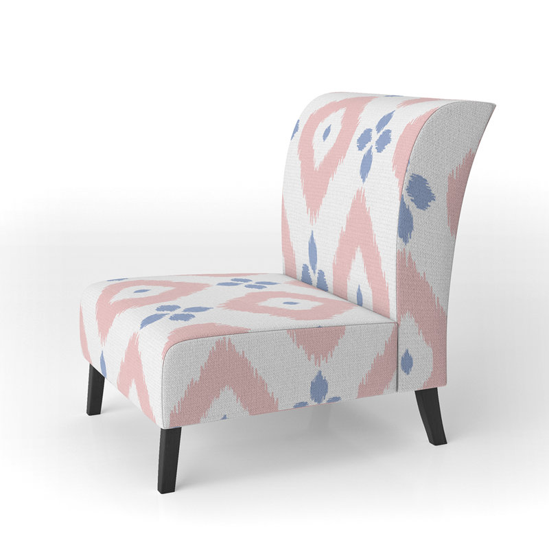 Fauteuil de chambre d'appoint à motif géométrique Blue Flowers