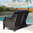 Tomball 50 " W Straight Wicker Loveseat with Cushions-593302525