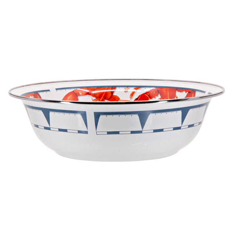 Golden Rabbit Enamelware Lobster 4 Qt. Serving Bowl