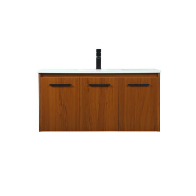 Goodfellow 40"" Wall-Mounted Single Bathroom Vanity Set -  Breakwater Bay, A79B3F18C4B9434E8BBA521098E2E7D9