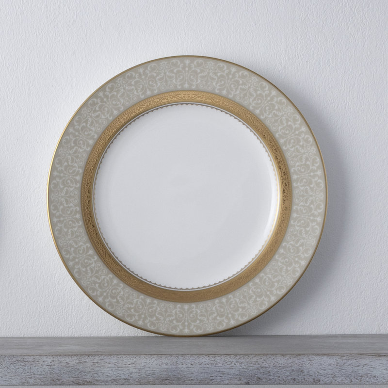 Ensemble de 4 assiettes décoratives Noritake Odessa, 9 po, Doré