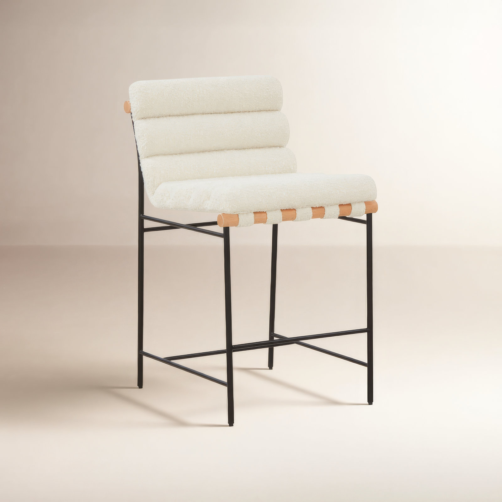 Eila 25" Bar Stool, Ivory