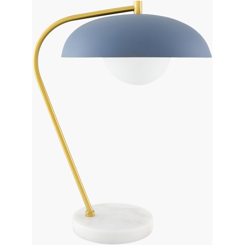 Lampe de table Barrile Farmington, Blanc, Bleu