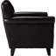 Fauteuil club en brun pour un style confortable avec revêtement en cuir