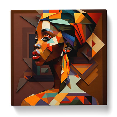 African Woman Cubism No.1 - No Frame Print