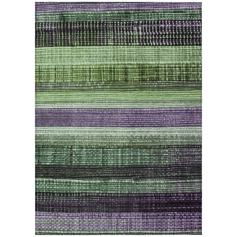 Machine Washable Indoor/Outdoor Xhevrie Purple Rug, Rectangle 2'6" x 3'10"