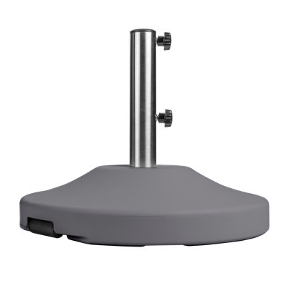 US Weight 80 lbs. Prefilled Concrete Round Outdoor Free Standing Patio Umbrella Base in Gray