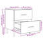 40cm W Manufactured Wood Bedside Table