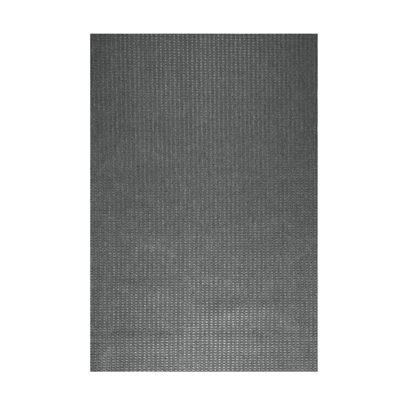 Tapis intérieur / extérieur gris tissé à la machine Estralita, Rectangle 2 pi x 3 pi