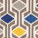 Younkin Geometric Handmade Tufted Wool Blue/Gray Area Rug