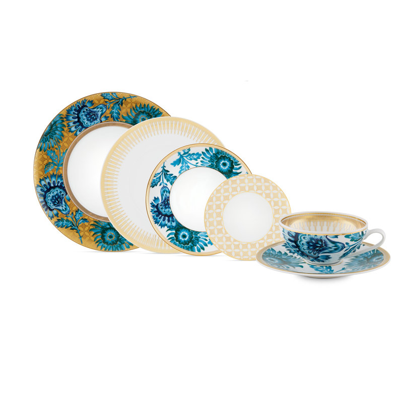 Gold Exotic Porcelain Dinner Plate