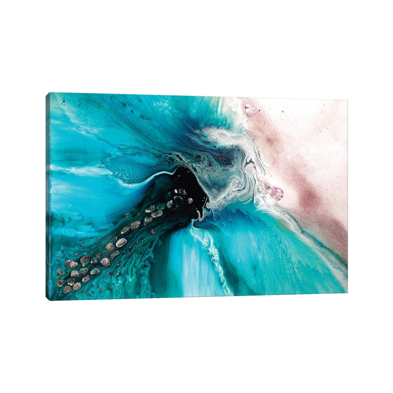 Pink Green Rise Above by Antuanelle - Wrapped Canvas Print, 30.48 cm H x 45.72 cm W