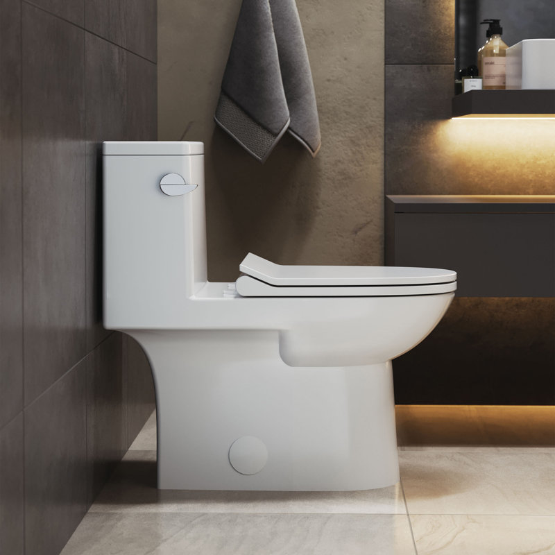 Swiss Madison Daxton 1.28 Gallons Per Minute GPF Elongated Floor Mounted One-Piece Toilet (Seat Included), 6-Pack