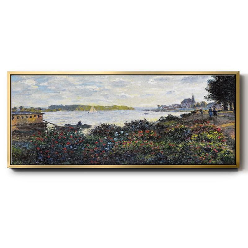 La seine à Argenteuil, 1877 - Toile encadrée, H 20 po x l 50 po
