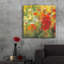 «Oriental Poppy Field II» par Carol Rowan, art mural en verre acrylique, 24 po x 24 po-101670836