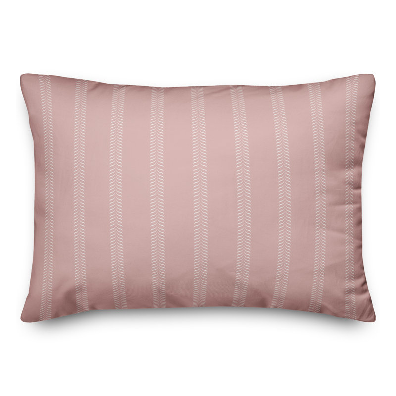 Striped Outdoor Throw Pillow, Pink